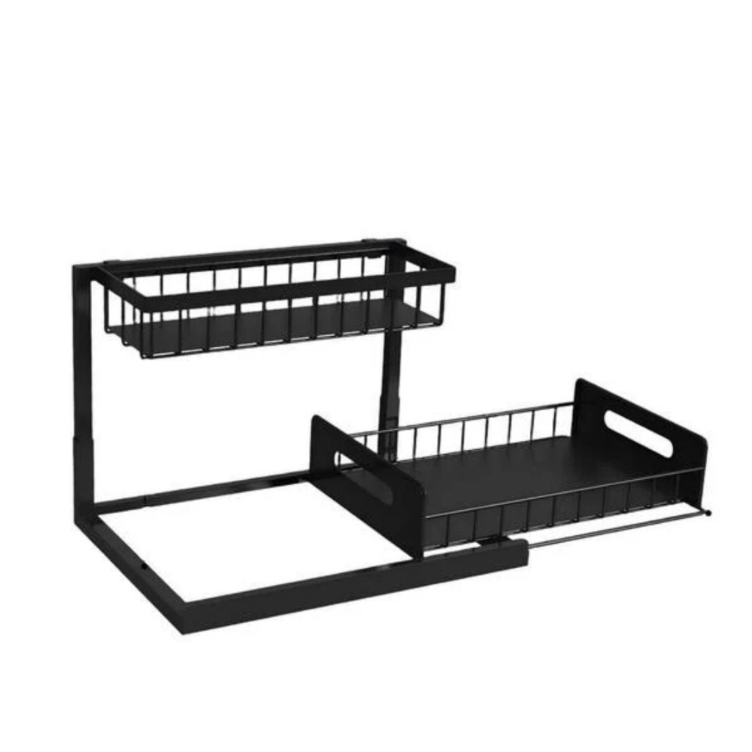 Organizador de Cocina Deslizable 2 Niveles- Multiplica tu Espacio sin Taladrar