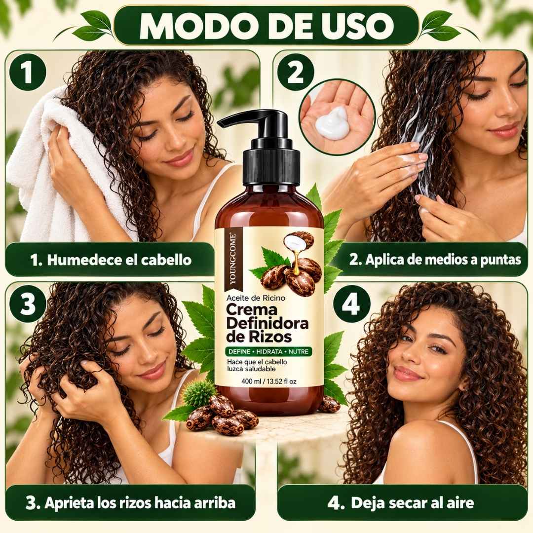 Crema Definidora de Rizos YOUNGCOME: ¡Crespos perfectos y sin frizz todo el día!