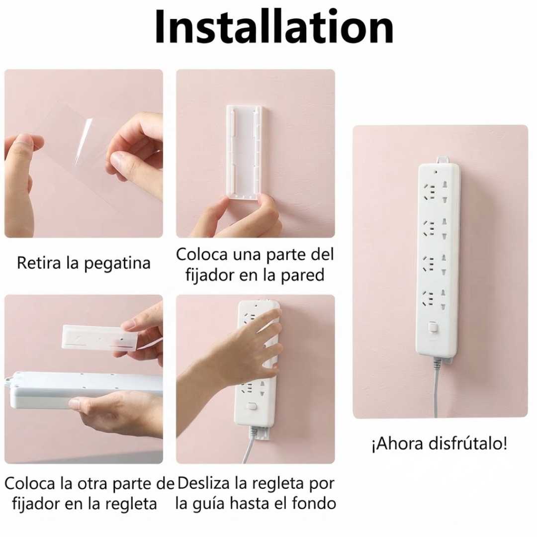 Soporte Adhesivo Sin Perforar: ¡Ordene su casa en 10 segundos sin romper paredes!