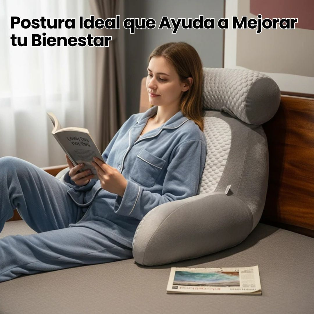 Cojín Para Lectura Cómodo Y Suave Gris