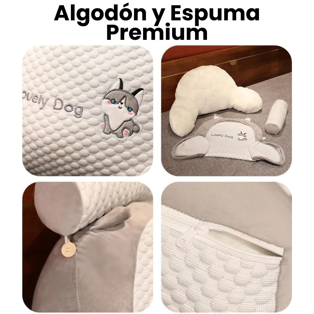 Cojín Para Lectura Cómodo Y Suave Gris