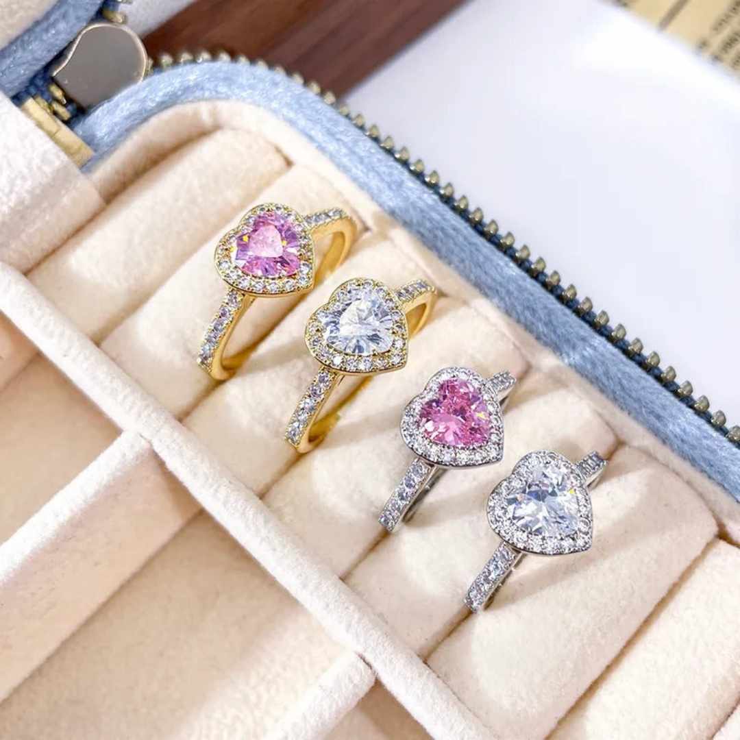 Anillo Corazon de Cristal Pandora