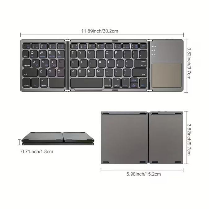 TECLADO PLEGABLE AS-1008 CON TOUCH PAD