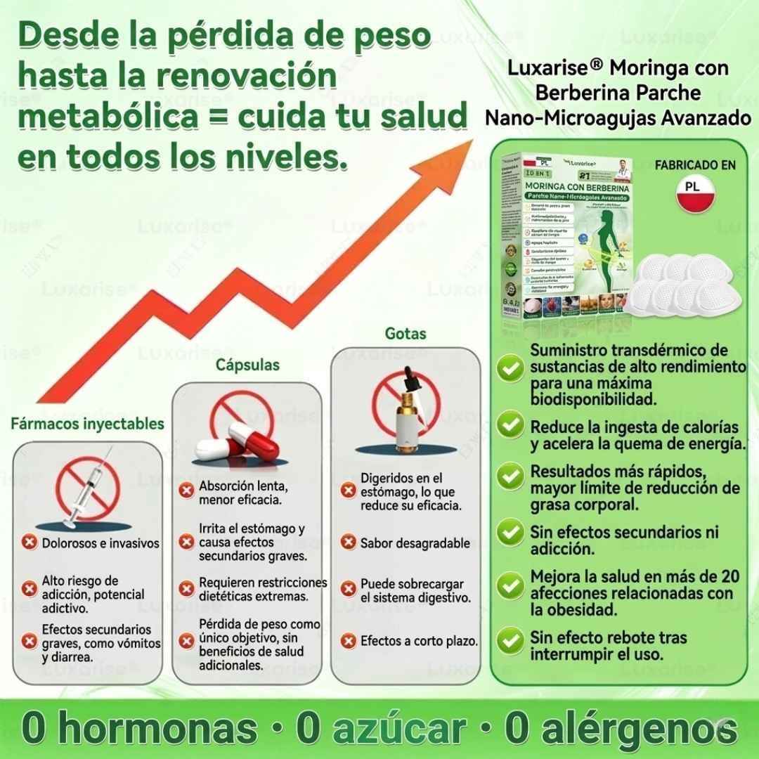 PARCHES AVANZADOS NATURALES MORINGA CON BERBERINA X 30 + OBSEQUIO🎁