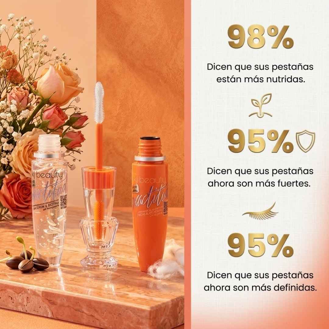 Combo Exactitud: Serum Potenciador de Crecimiento + Pestañina Profesional Gratis🎁