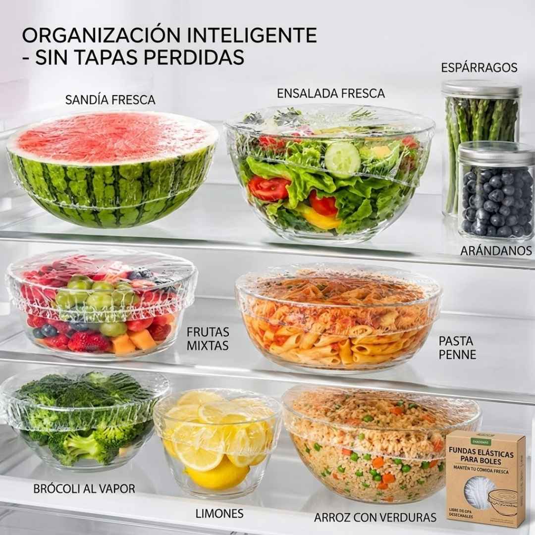 Tapas Silicona Ajustables x 6 Unidades - Conserva Tus alimentos Frescos y Tu Nevera Sin Olores