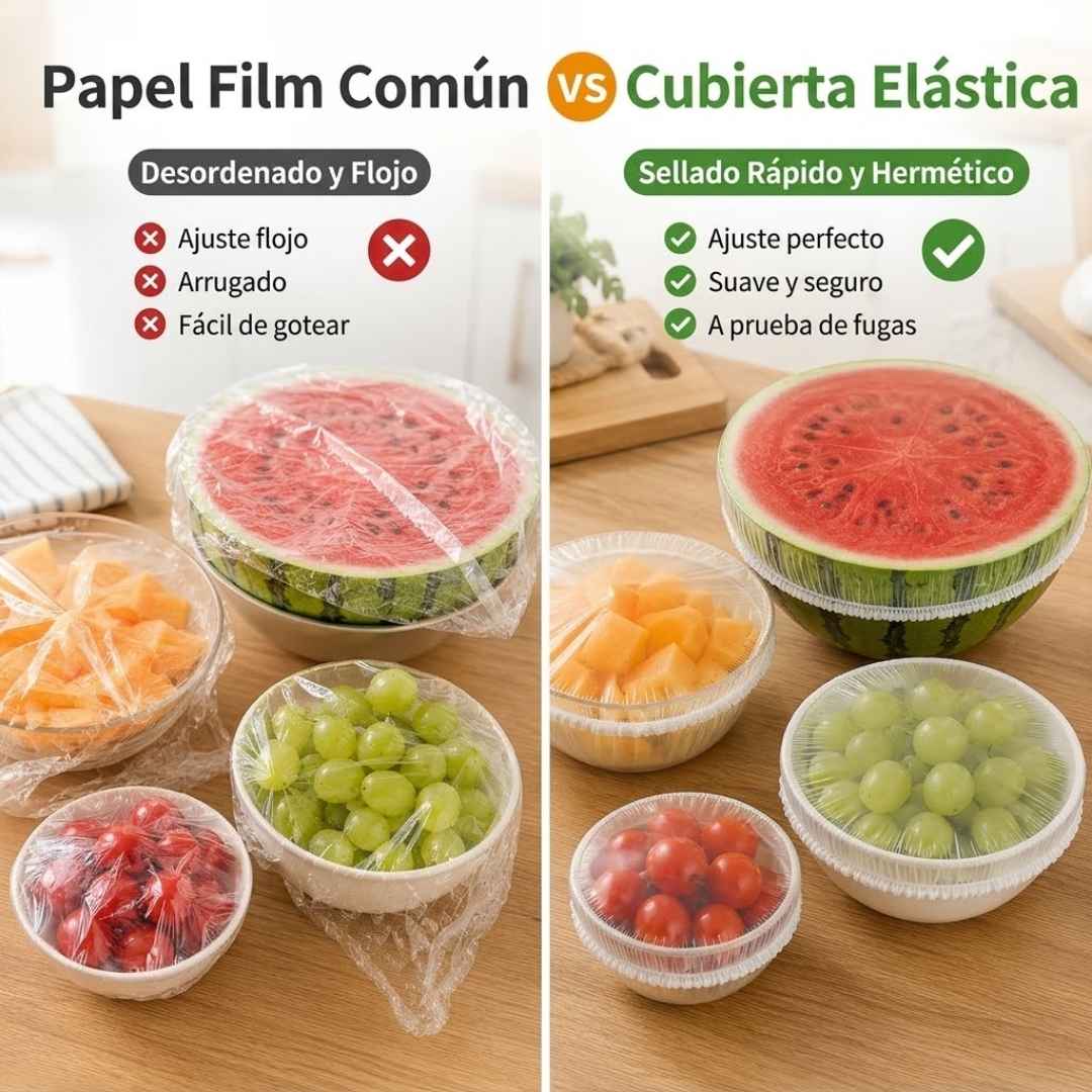 Tapas Silicona Ajustables x 6 Unidades - Conserva Tus alimentos Frescos y Tu Nevera Sin Olores