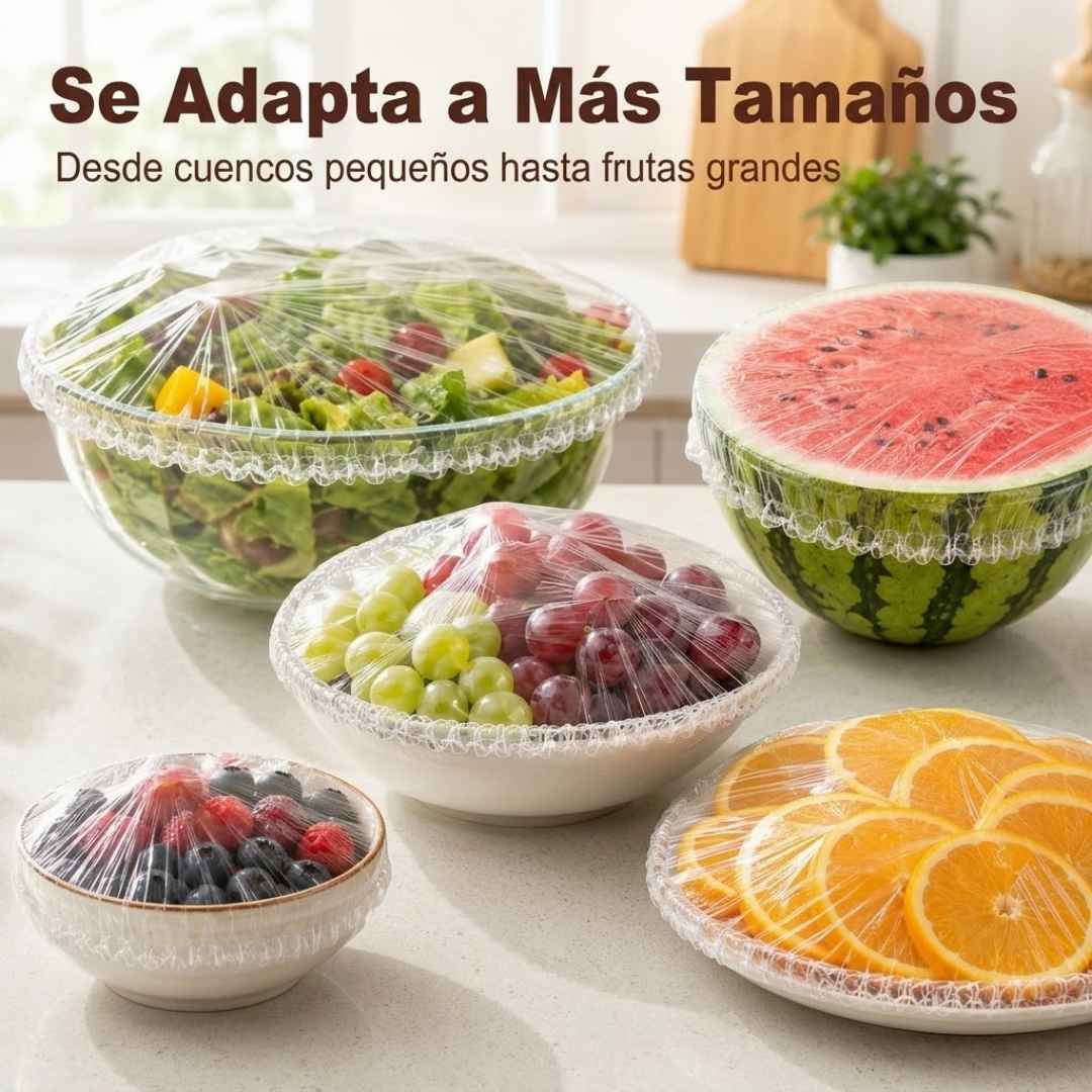 Tapas Silicona Ajustables x 6 Unidades - Conserva Tus alimentos Frescos y Tu Nevera Sin Olores