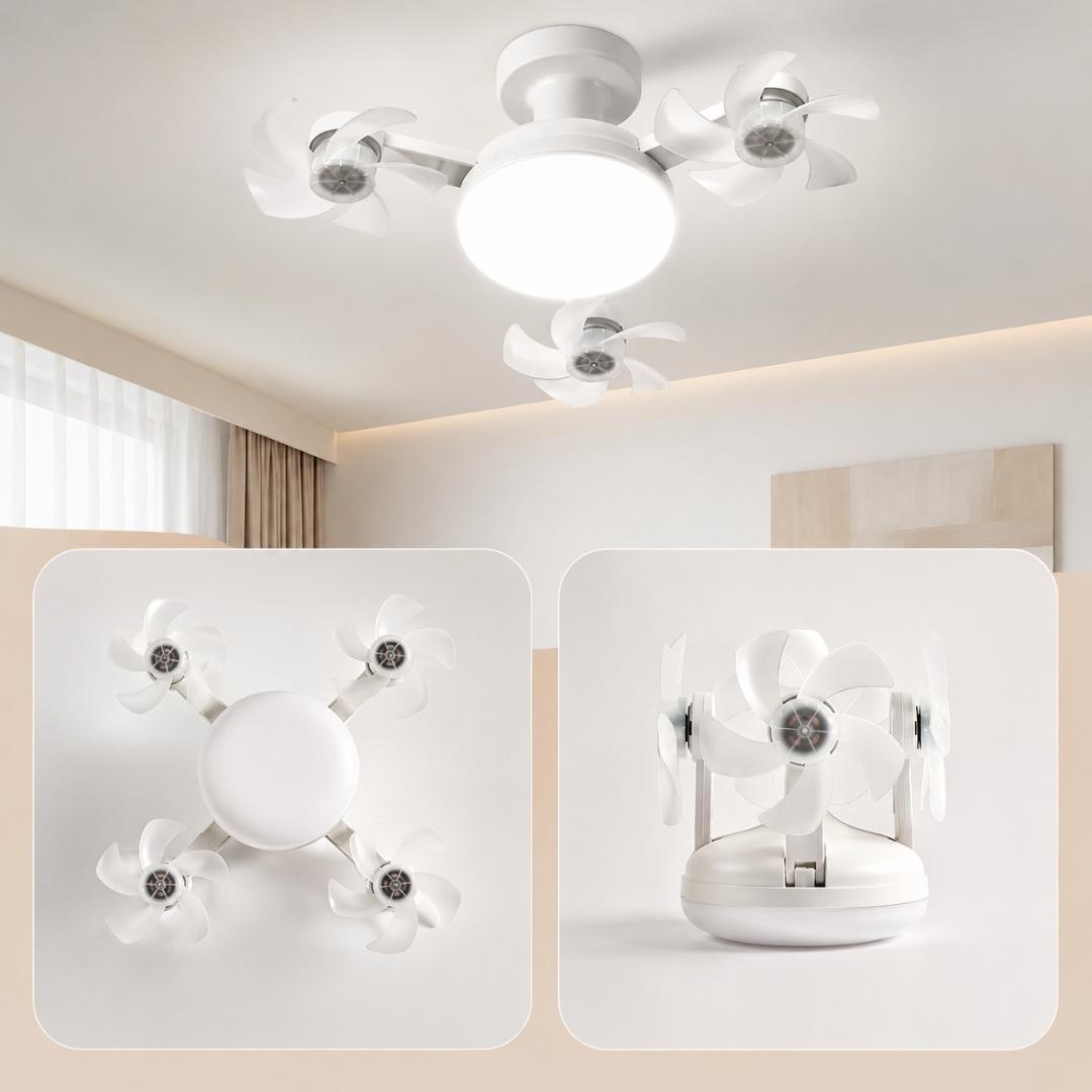 Lámpara Ventilador de Techo - Refresca e Ilumina Tu Espacio