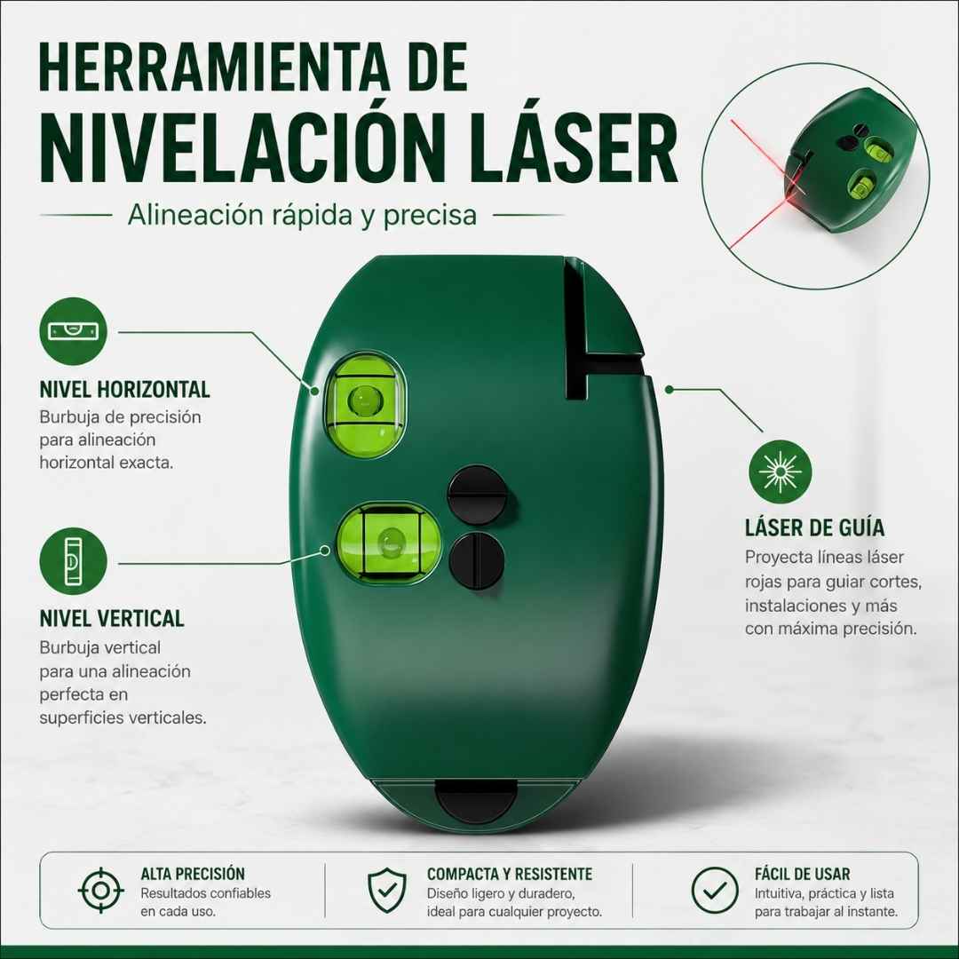 Nivel Laser 90 Grados- Precisión y Elegancia En Tus Proyectos