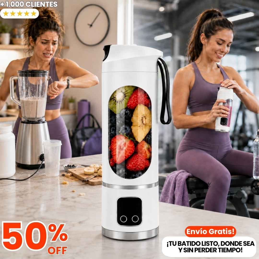 Licuadora Portátil USB: Tus Jugos Listos en Segundos y Sin Encartarte.