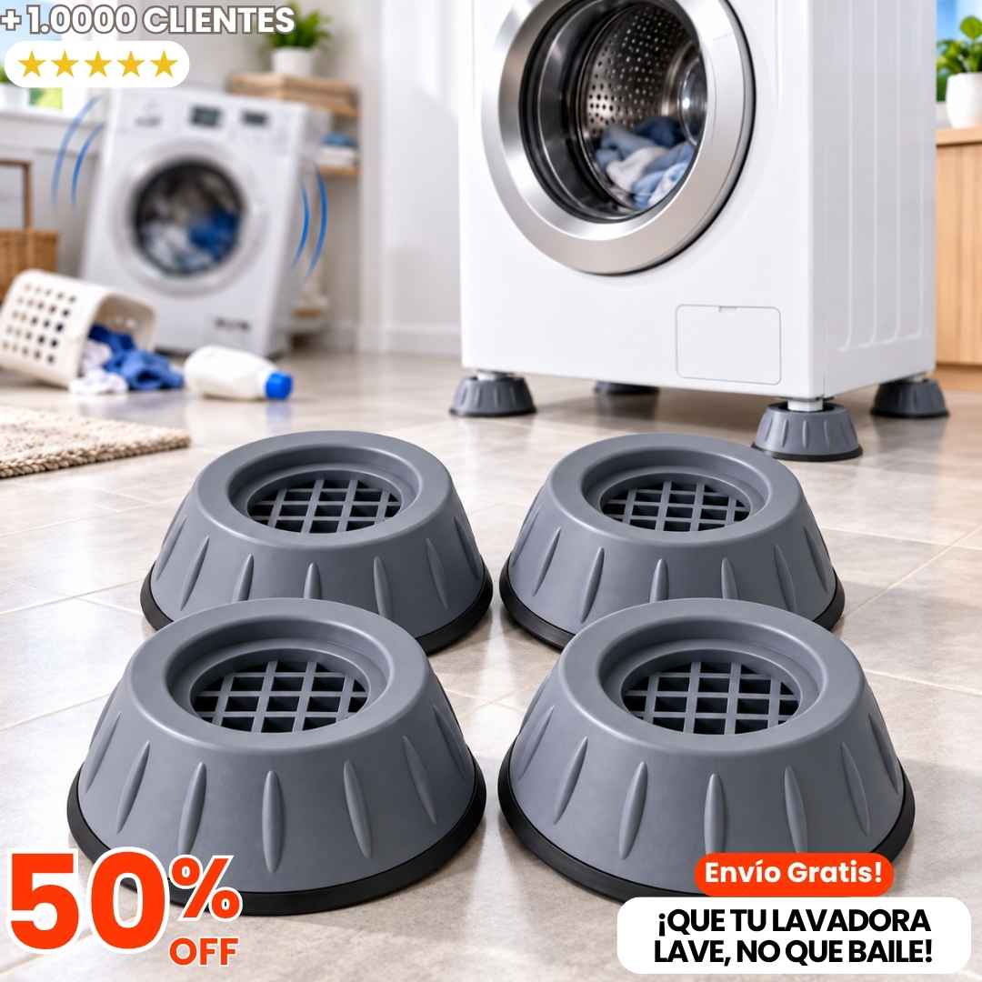 Soportes Antiruido para Lavadora: Dile adiós al escándalo y cuida tu piso.