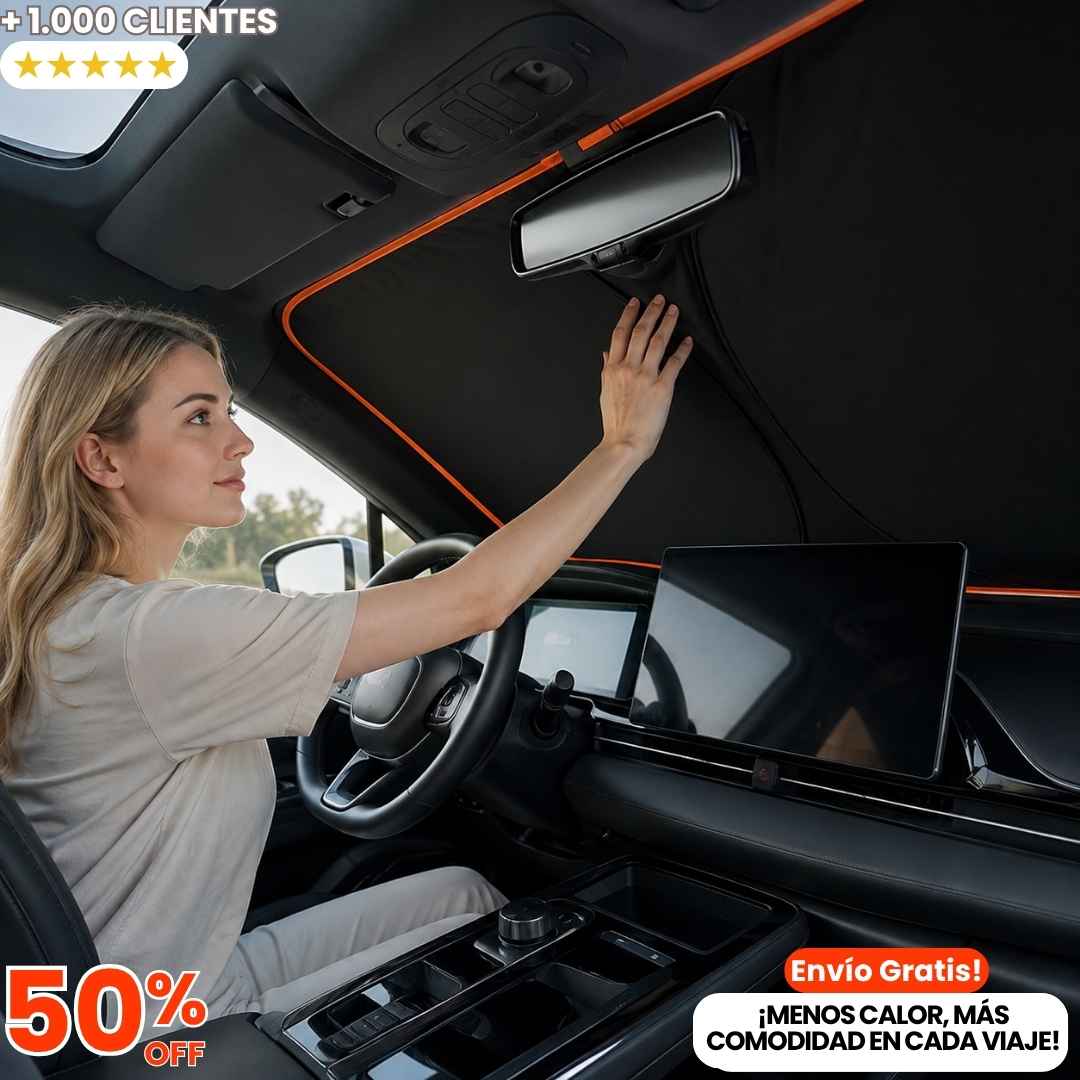Parasol Tipo Sombrilla: Tu Carro Fresco y Protegido del Sol al Instante.