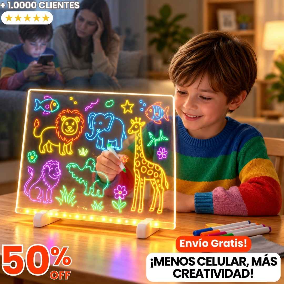 Pizarra Mágica LED: Diversión sin Pantallas.