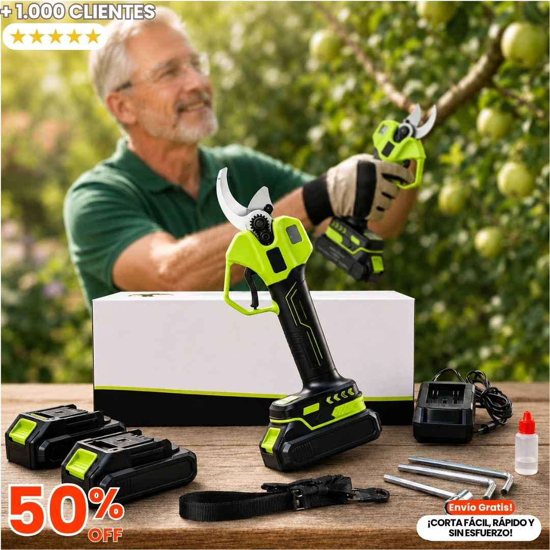 Tijeras Podadoras Eléctricas Sakerplus: Cortes Perfectos Sin Esfuerzo para tu Finca o Jardín