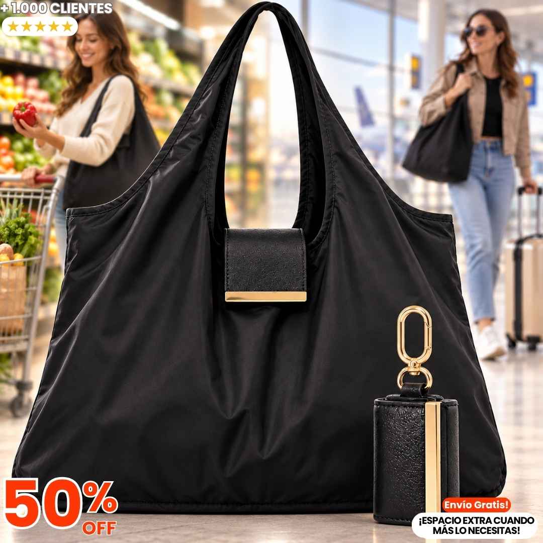 Bolsa multiusos tipo llavero: Lleva de todo a todo lado sin encartarte.