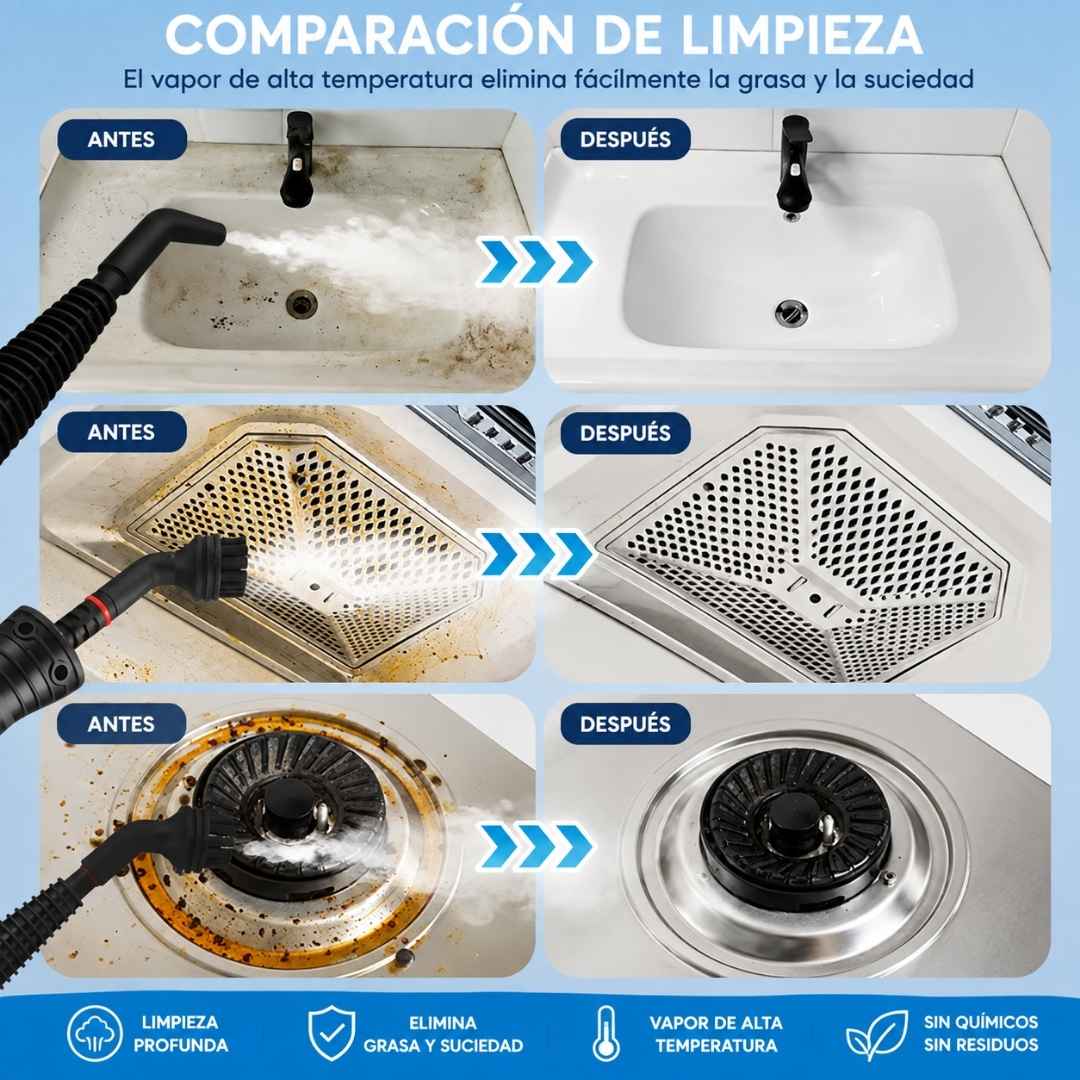Limpiador A Vapor Eléctrico Portatil