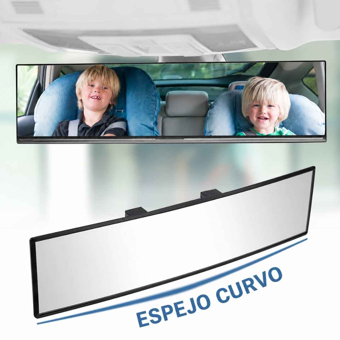 ¡Chao puntos ciegos! Espejo Retrovisor Panorámico Antirreflejo.