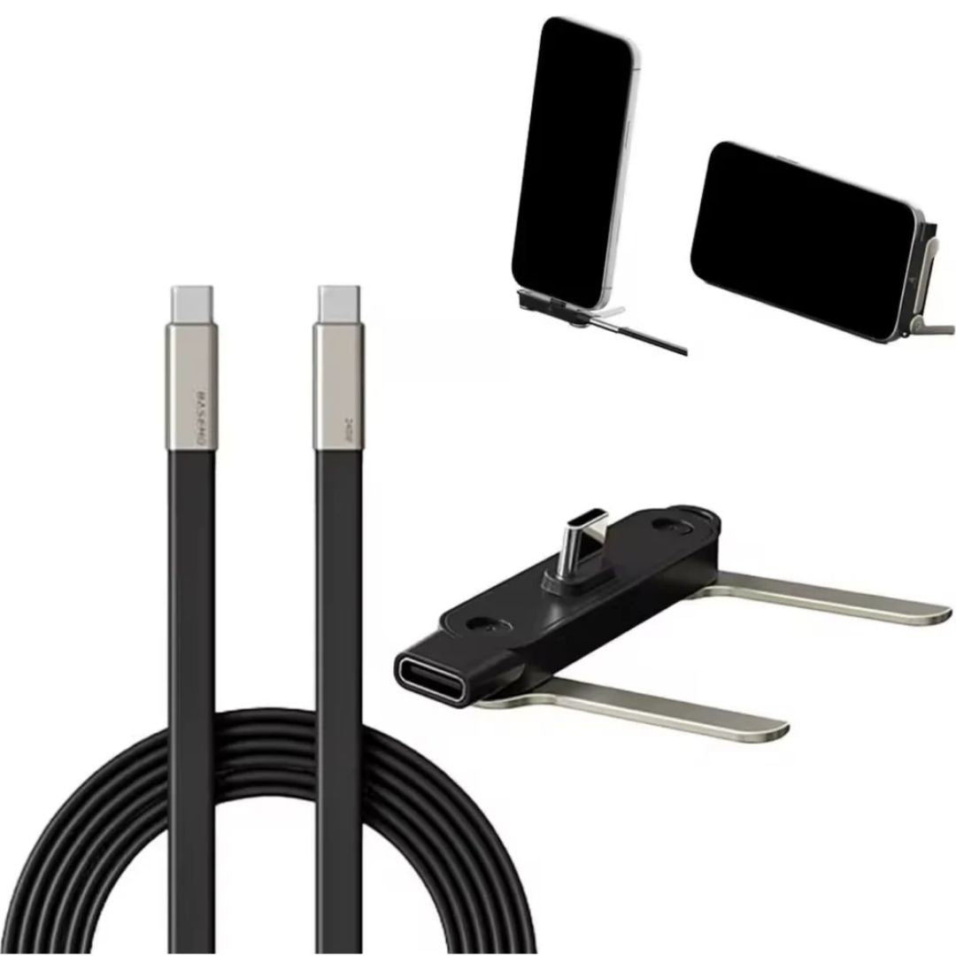 Cable 2 en 1 Tipo C - Cargador y Soporte para Mayor Comodidad