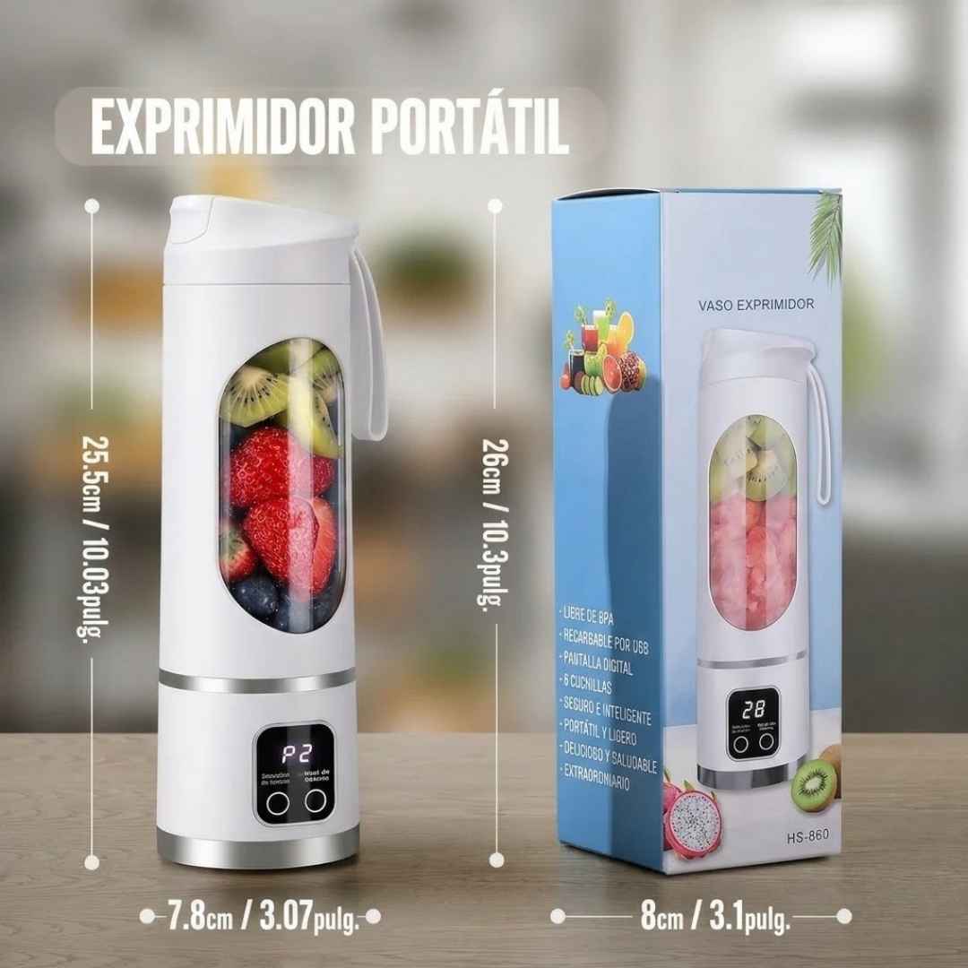 Licuadora Portátil USB: Tus Jugos Listos en Segundos y Sin Encartarte.