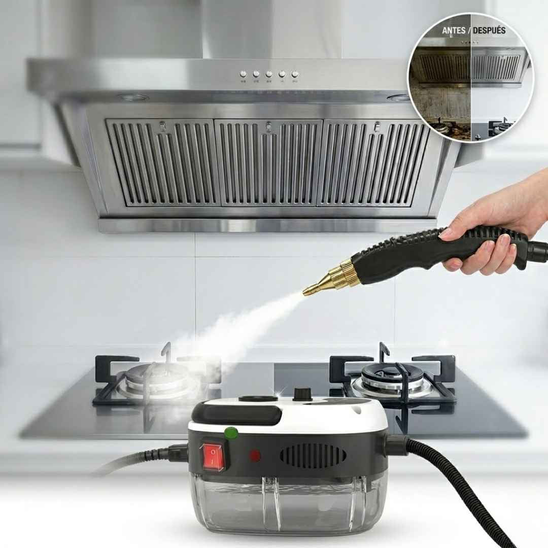Limpiador a Vapor Multifuncional - Limpia la Grasa y Suciedad "Imposible" en Segundos