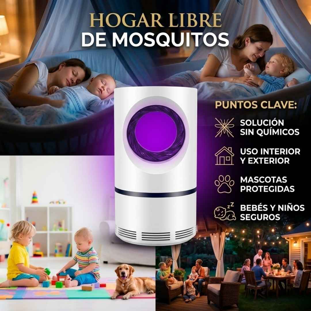 LAMPARA MATAMOSQUITOS LUZ UV: TU FAMILIA DESCANSA SEGURA Y TRANQUILA