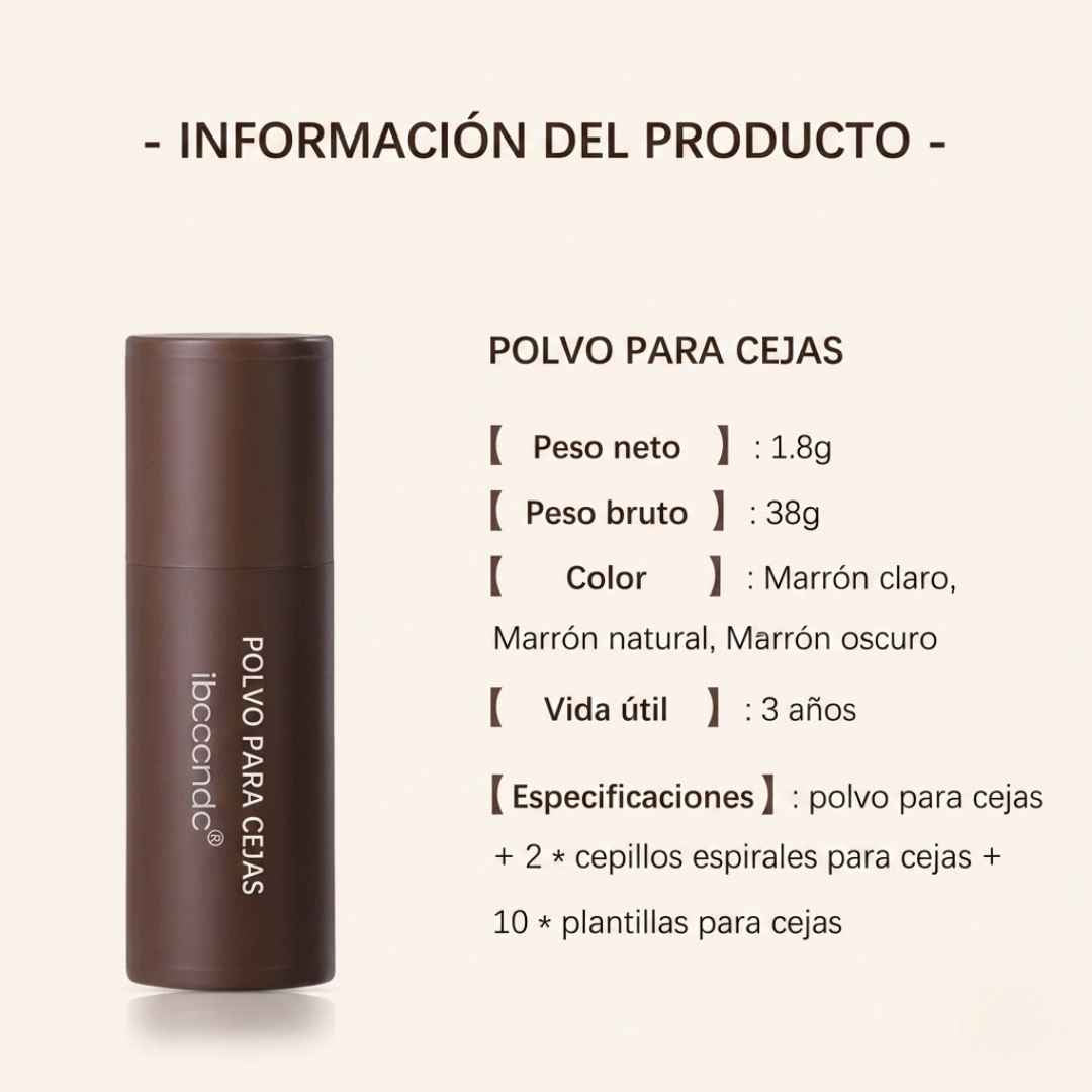 BrowLuxe™ | Sello de Cejas Profesional con Cojín y X10 Plantillas