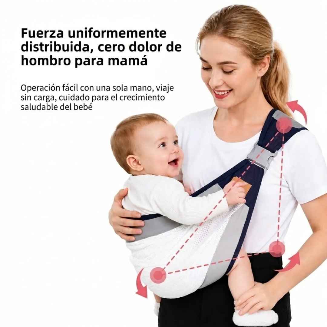 Cargador de Hombro Para Bebé: Manos Libres y Cero Dolor de Espalda