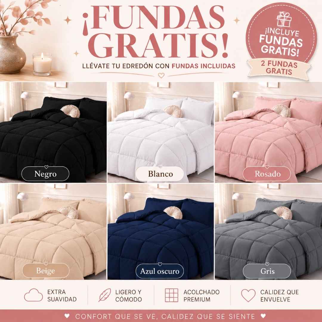 EDREDON + FUNDAS MARSHMELLOW - COMODIDAD Y DESCANSO PROFUNDO