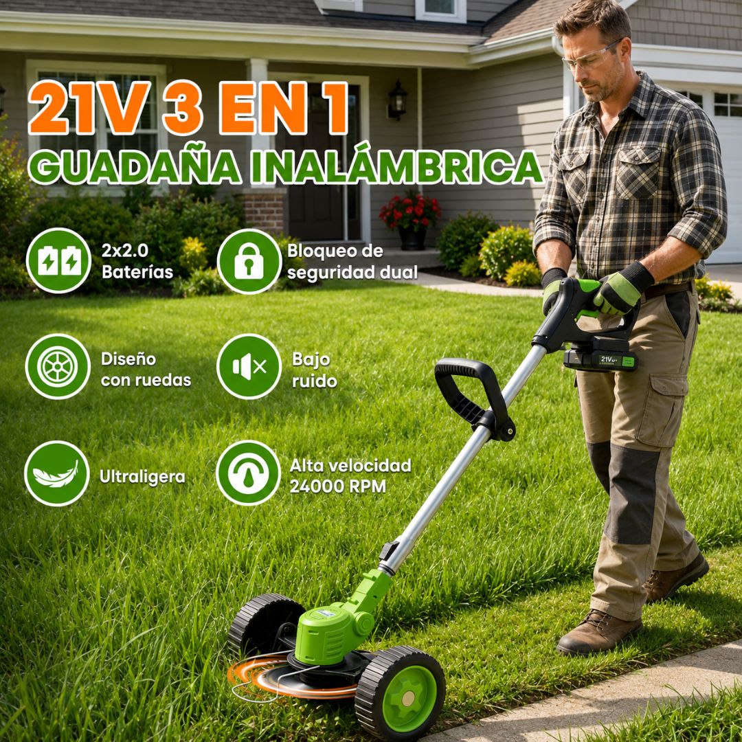 Recortadora Inalámbrica 3 en 1: Máxima Potencia, Cero Esfuerzo