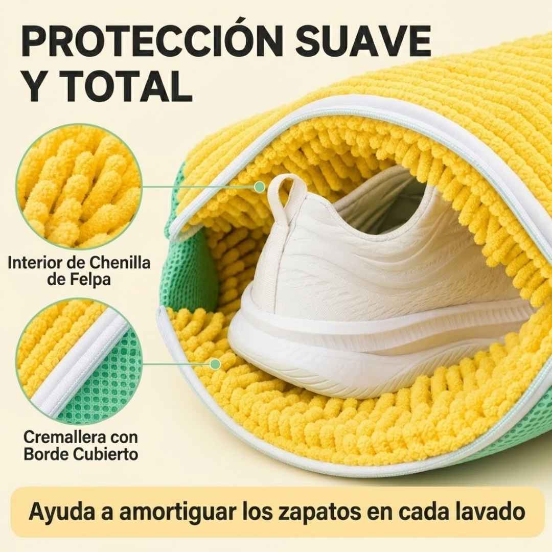 Bolsa Mágica para Lavar Tenis: Zapatos Limpiecitos en la Lavadora sin Dañarlos.