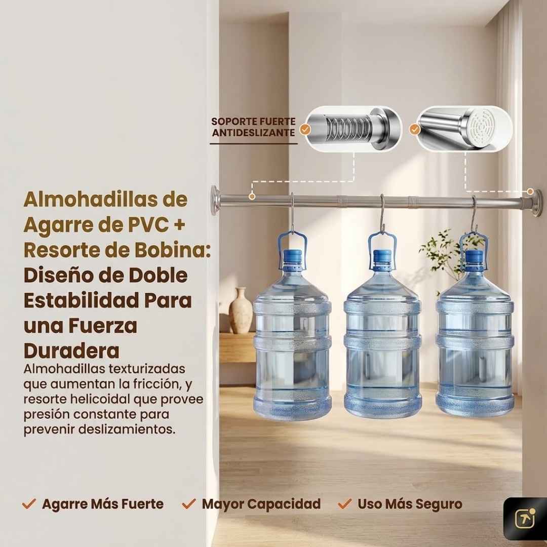 Tubo Expansible Multiusos: Cuelga lo que Quieras en Segundos (Sin Taladros)
