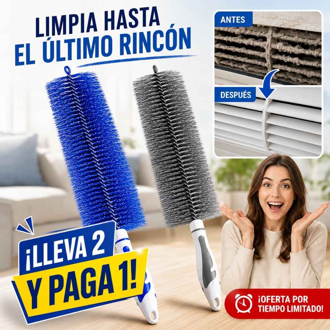 Cepillo Flexible Atrapa-Polvo 2x1: Limpia rincones difíciles en segundos (sin empujar muebles).