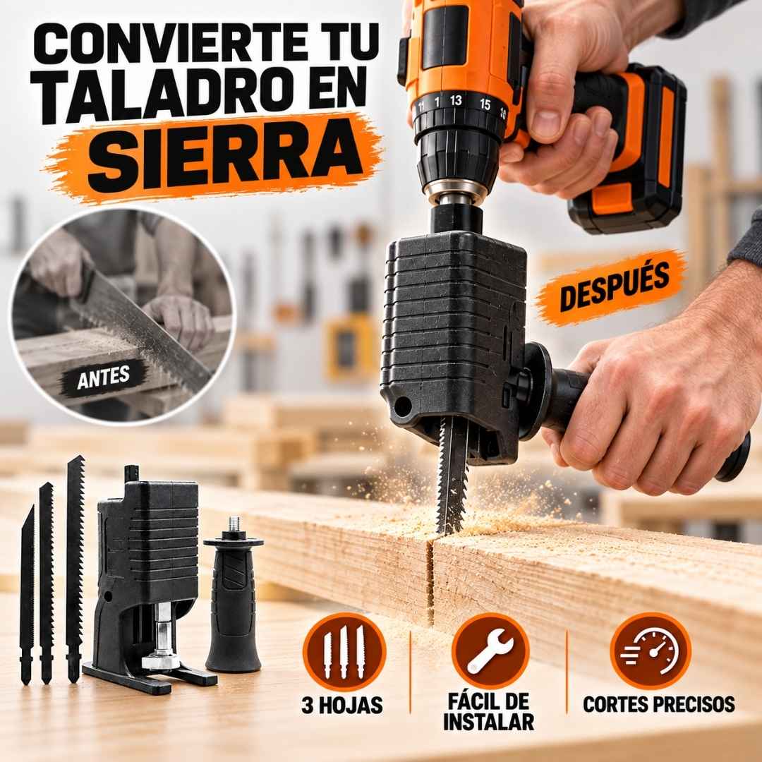 Adaptador De Sierra Portátil  -¡Vuelve tu taladro una sierra potente en 3 segundos!