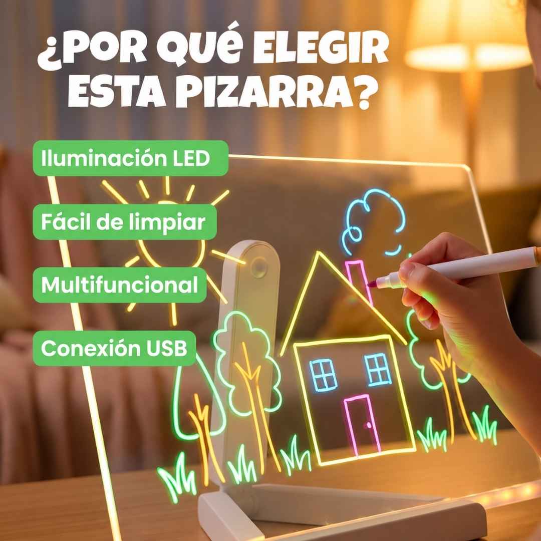 Pizarra Mágica LED: Diversión sin Pantallas.