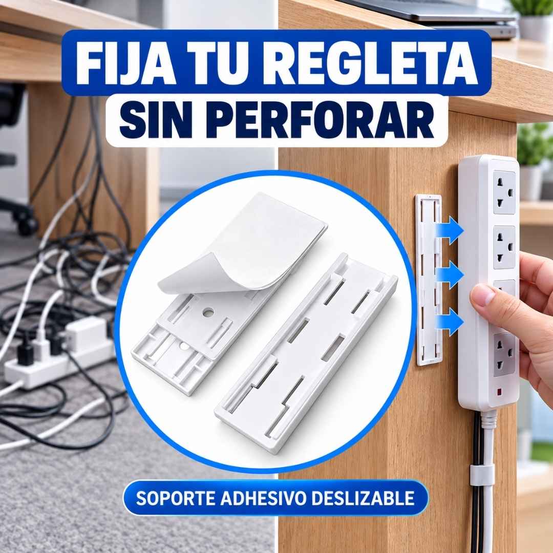 Soporte Adhesivo Sin Perforar: ¡Ordene su casa en 10 segundos sin romper paredes!