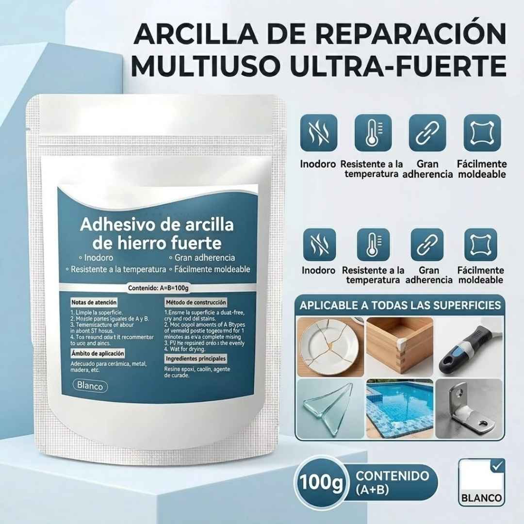 Adhesivo de Masilla de Hierro x2