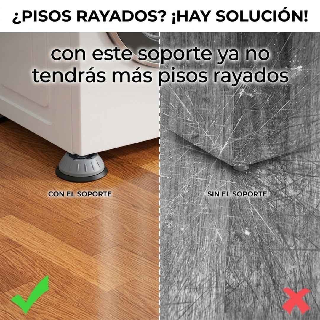 Soportes Antiruido para Lavadora: Dile adiós al escándalo y cuida tu piso.