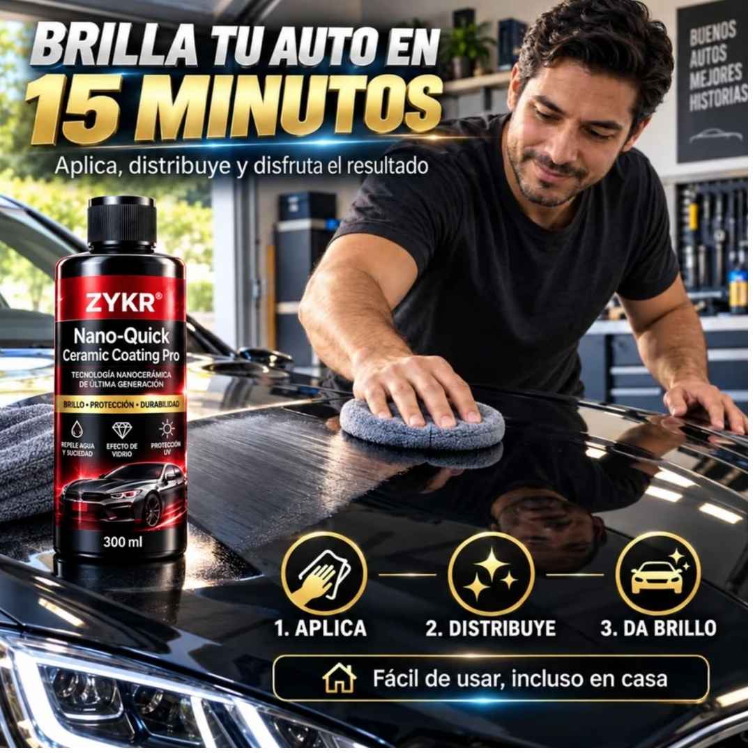 Brillo de concesionario y protección total en 5 minutos.