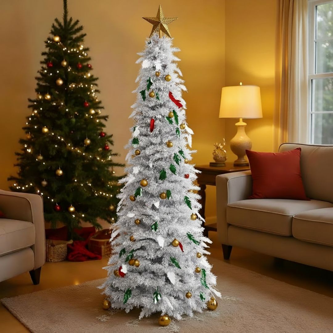 Arbol De Navidad Plegable 1mtros + Extensión 200 Bombillos GRATIS!
