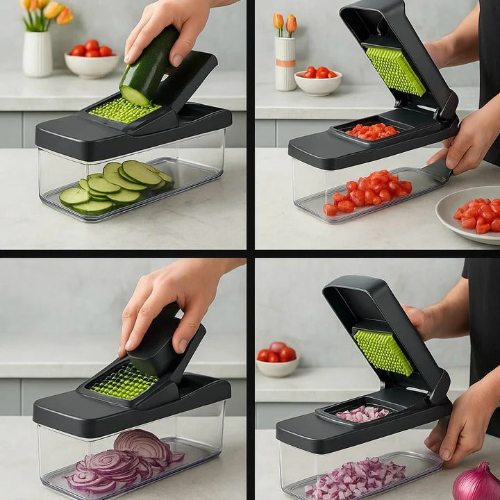 PICADOR DE FRUTAS Y VERDURAS MULTIFUNCIONAL 16 EN 1