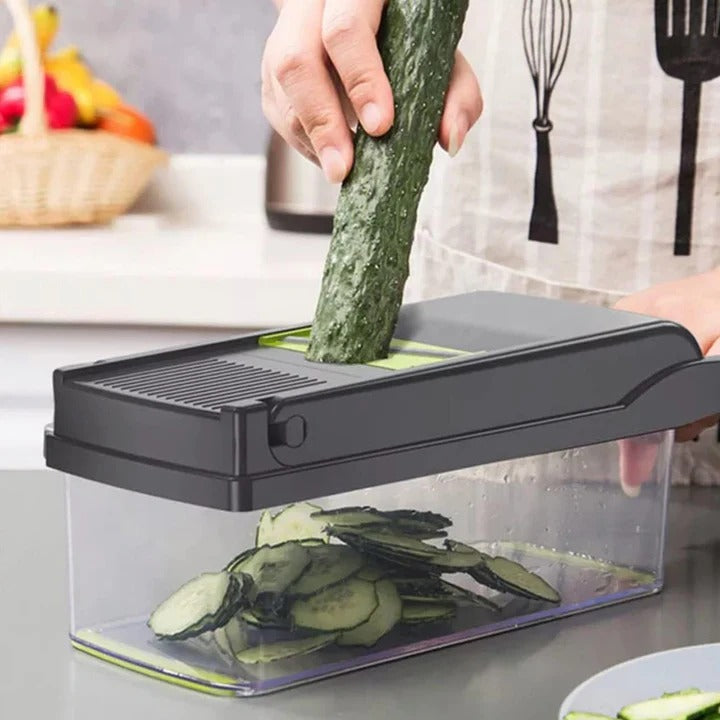 PICADOR DE FRUTAS Y VERDURAS MULTIFUNCIONAL 16 EN 1