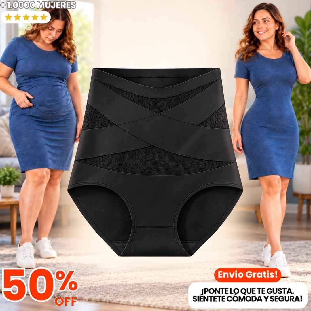 Braga alta moldeadora plus size-Aplana el abdomen sin faja que apriete